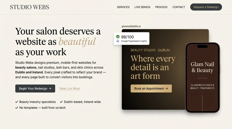 Studio Webs - Example site built by Webs.ie